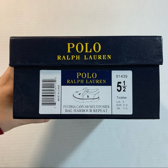 POLO Ralph Lauren fuchsia toddler shoes NIB - Picture 3 of 11